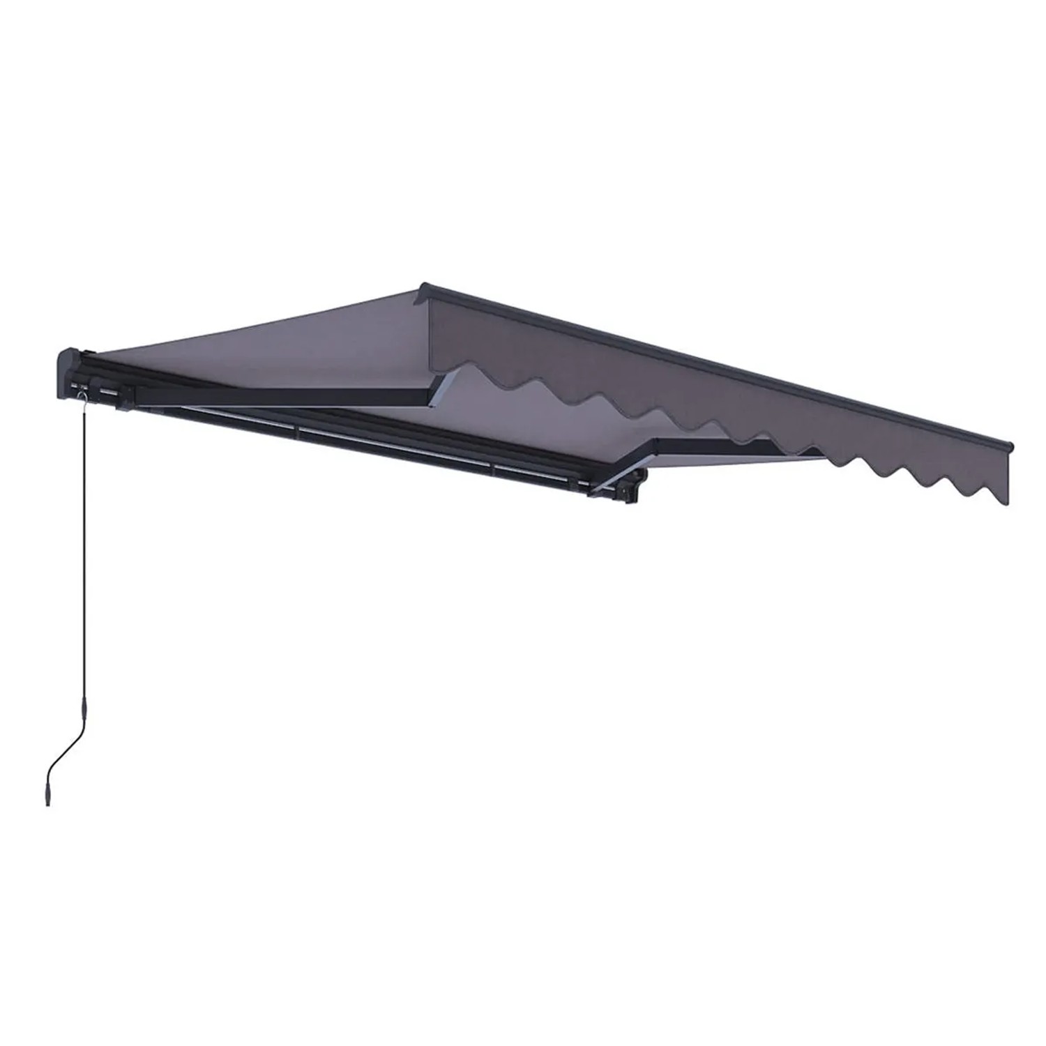 Anthrazitfarbene Gelenkarmmarkise Aventura 3x2m für Terrasse & Balkon.