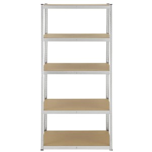 Verzinktes Juskys Lagerregal Basic, 200x100x60 cm mit 5 Böden. Schwerlastregal für Keller, Garage & Werkstatt.