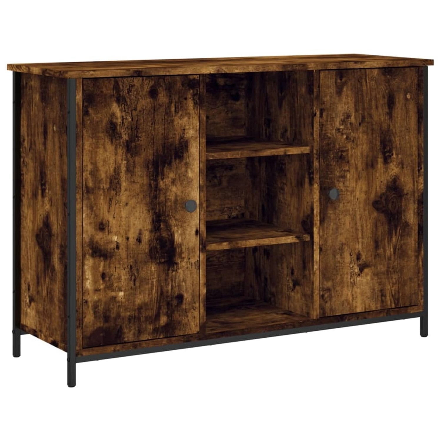 vidaXL Sideboard Räuchereiche 100x35x70 cm Holzwerkstoff 835516