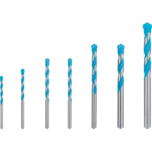 Bosch Expert Multi Construction Bohrer Set, 7-teilig, Ø 4-12 mm, Universalbohrer für verschiedene Materialien.