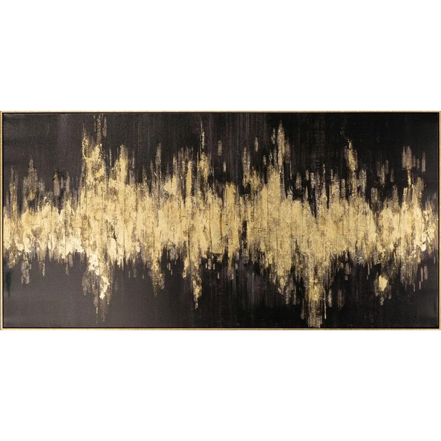 Art Universe Leinwandbild Goldstrahlen 70 x 140 cm