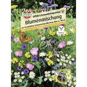 Samenpackung Sperli Schmetterlingswiese mit bunter Blumenmischung für Schmetterlinge.