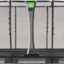 Schwarzes EXIT Allure Premium Bodentrampolin 214x366 cm mit Sicherheitsnetz.