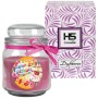 HS Candle Duftkerze Happy Birthday Lavendel Cupcake im Glas mit Schleife und Geschenkverpackung.