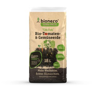 Sack bionero Bio-Tomaten- & Gemüseerde "Fette Ernte" 18l, torffrei mit Pflanzenkohle für Hochbeet & Garten.