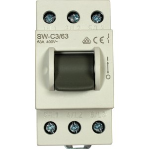 ETI Hauptschalter 3-polig, 63A, plombierbar.