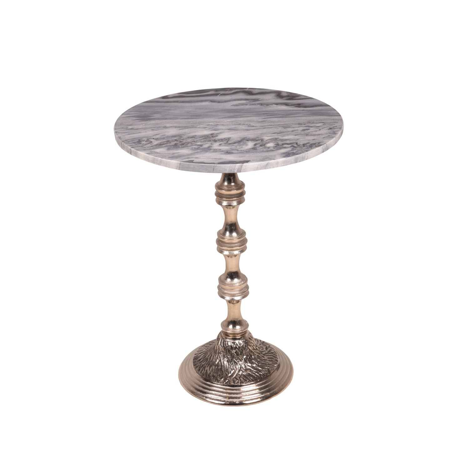 DELUKE Beistelltisch OLE Aluminium Silber 54,5x41x41cm Couchtisch Sofatisch Abstelltisch