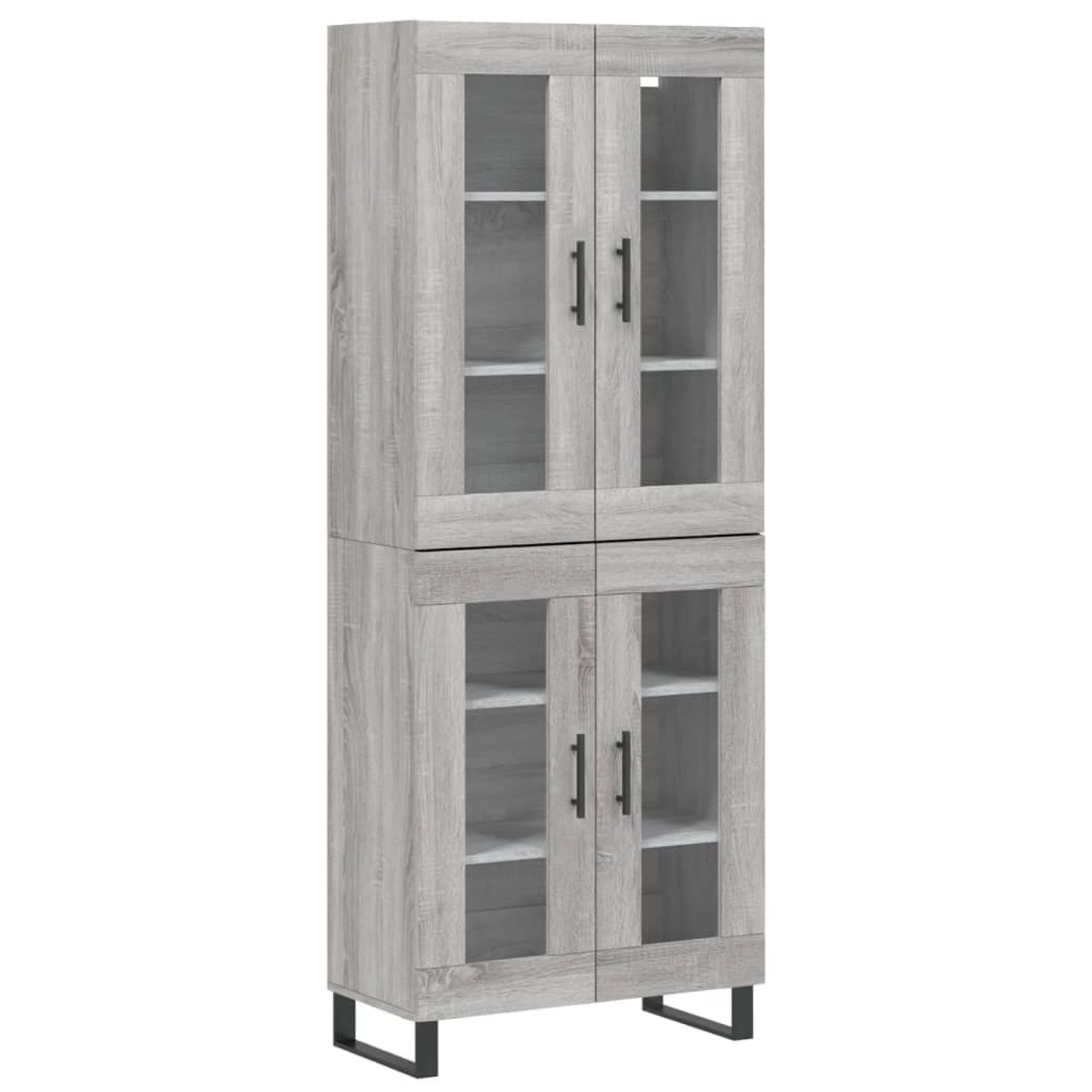 vidaXL Highboard Grau Sonoma 69,5x34x180 cm Holzwerkstoff 3198303 günstig online kaufen