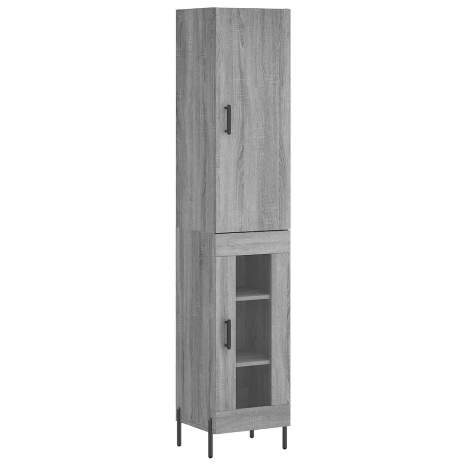 vidaXL Highboard Grau Sonoma 34,5x34x180 cm Holzwerkstoff 3199055 günstig online kaufen