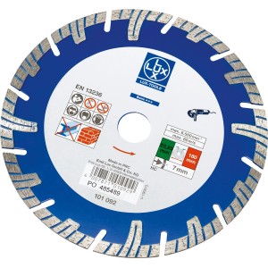 LUX Diamant-Trennscheibe, 180 mm, für Stein und Baustoffe, segmentiert.