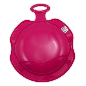 Pinker KHW Rutschteller Snow Spider, Ø 55 cm, mit Griffmulde für Kinder.