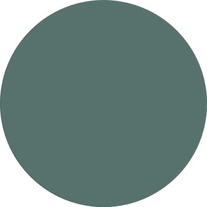 Farbfeld der Alpina Wandfarbe Pure Farben Blaugrün, 2,5 l.