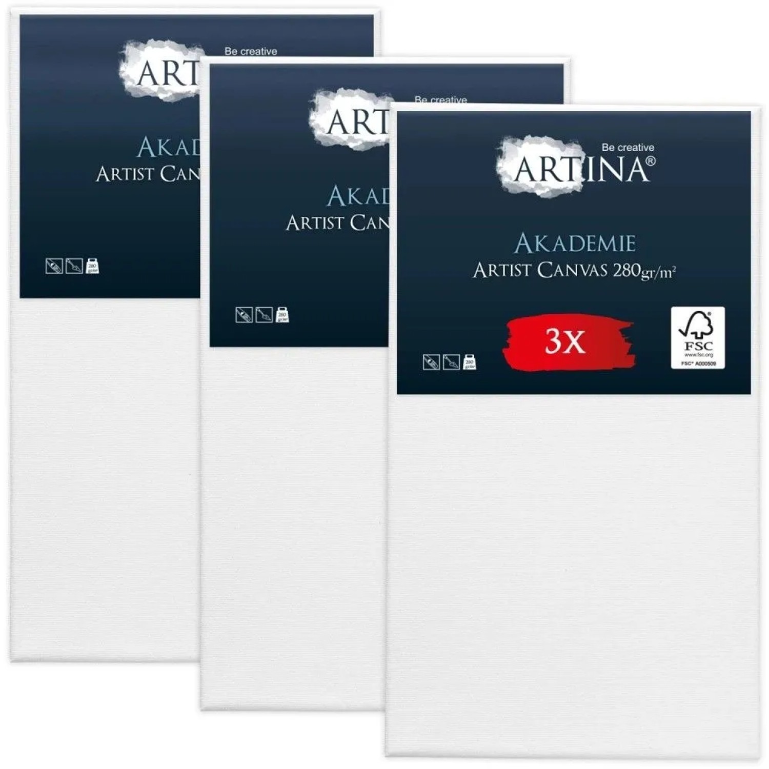 Artina Akademie Keilrahmen 80x140cm FSC 3tlg