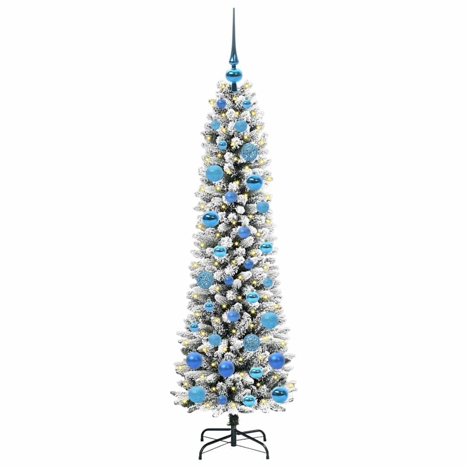 vidaXL Künstlicher Weihnachtsbaum mit 150 LEDs Grün und Weiß 150 cm 3396100