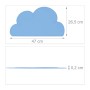 Relaxdays Platzdeckchen Wolkenform Silikon Hellblau Rutschfest 47 cm x 26,5 cm 150 g_4