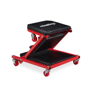 Relaxdays Rollbrett Stahl Schwarz Klappbar Gepolstert 91 cm x 41 cm x 12 cm 5,4 kg