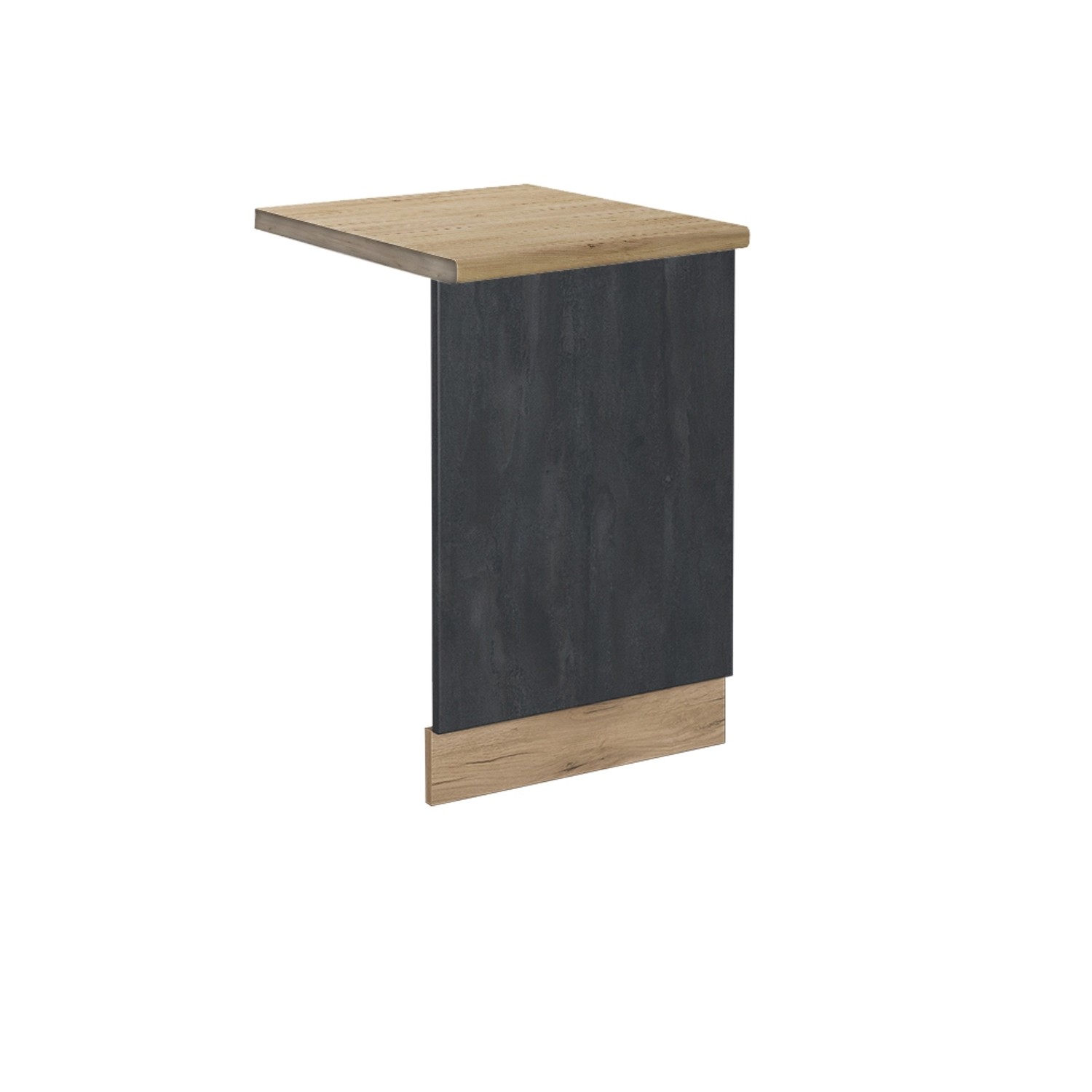 Vicco Frontblende R-Line Schwarz Beton/Goldkraft Eiche 45 cm AP Eiche