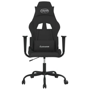 vidaXL Gaming-Stuhl mit Massagefunktion Schwarz Stoff 345472