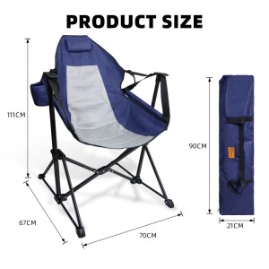 CCLIFE Campingstuhl Klappstuhl Outdoor Faltbar 100Kg Blau
