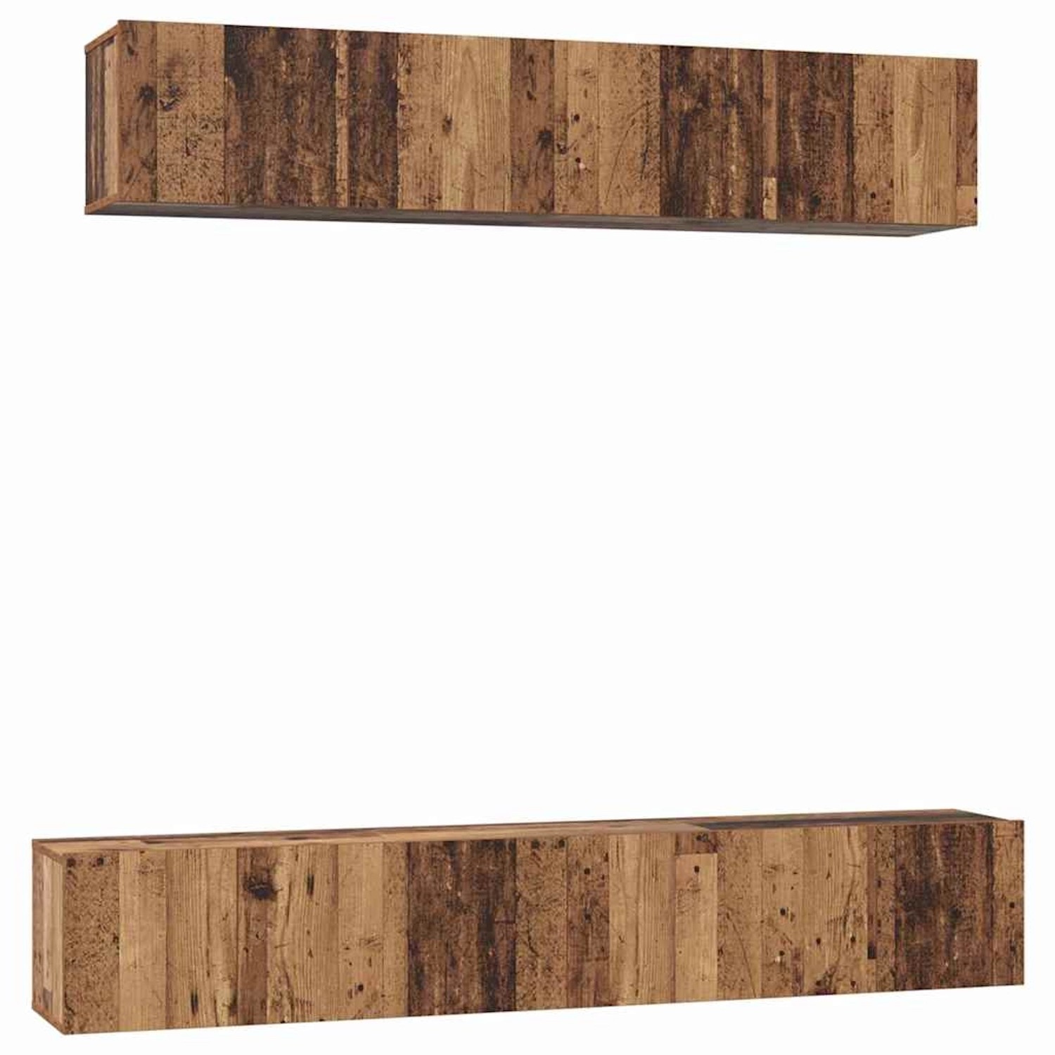 vidaXL TV-Schrank Set Wandmontiert 5-Tlg Altholz Holzwerkstoff 3393405 günstig online kaufen