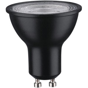 Paulmann LED Reflektor GU10, 7W, schwarz matt, für Schienensysteme. Dimmbar und warmweiß.
