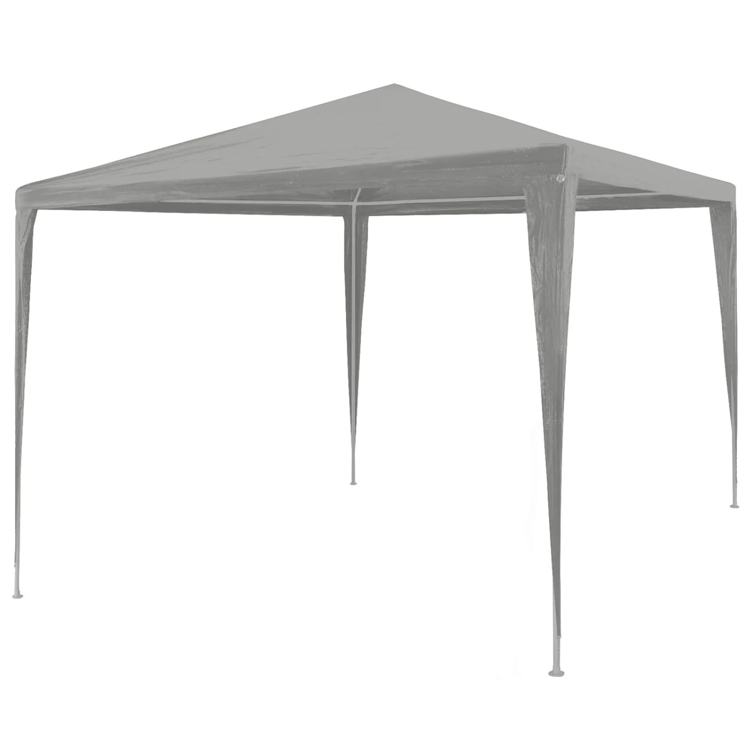 vidaXL Partyzelt Hellgrau 300 x 300 x 255 cm PE und Stahl 42032989