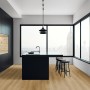 Moderner Raum mit Check Klebe-Vinylboden Expert Albera Eiche in Holzoptik.