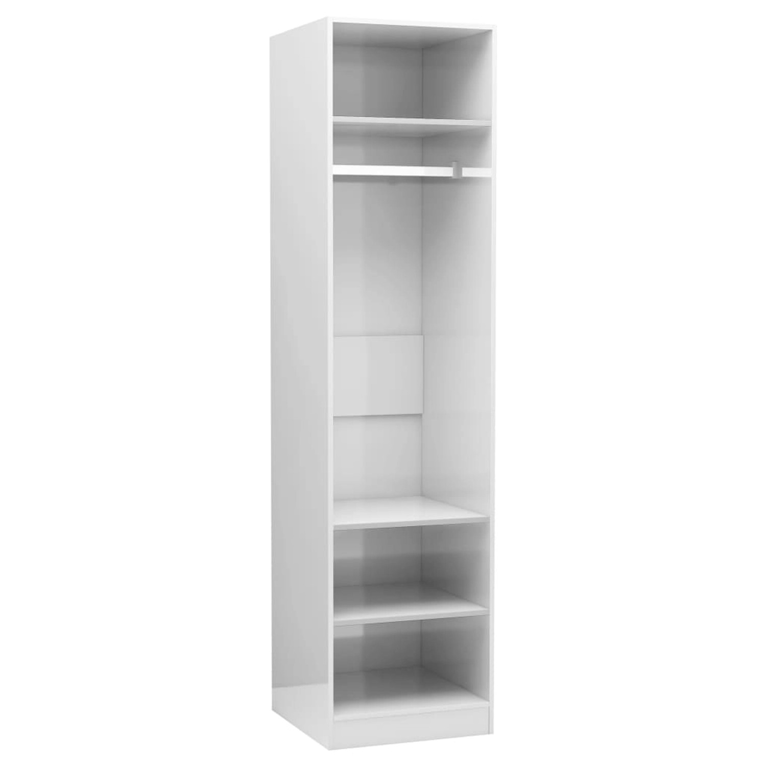 vidaXL Kleiderschrank Hochglanz-Weiß 50x50x200 cm Holzwerkstoff günstig online kaufen