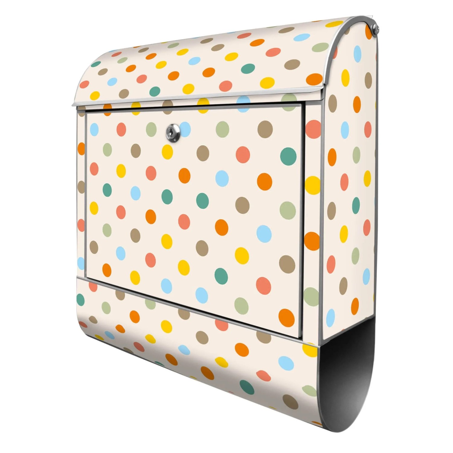 Banjado Design Briefkasten Silber Pulverbeschichtet 39x47x14cm 2 Schlüssel günstig online kaufen