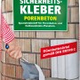 Sack Dünnbettmörtel Sicherheitskleber für Porenbeton, 25 kg.