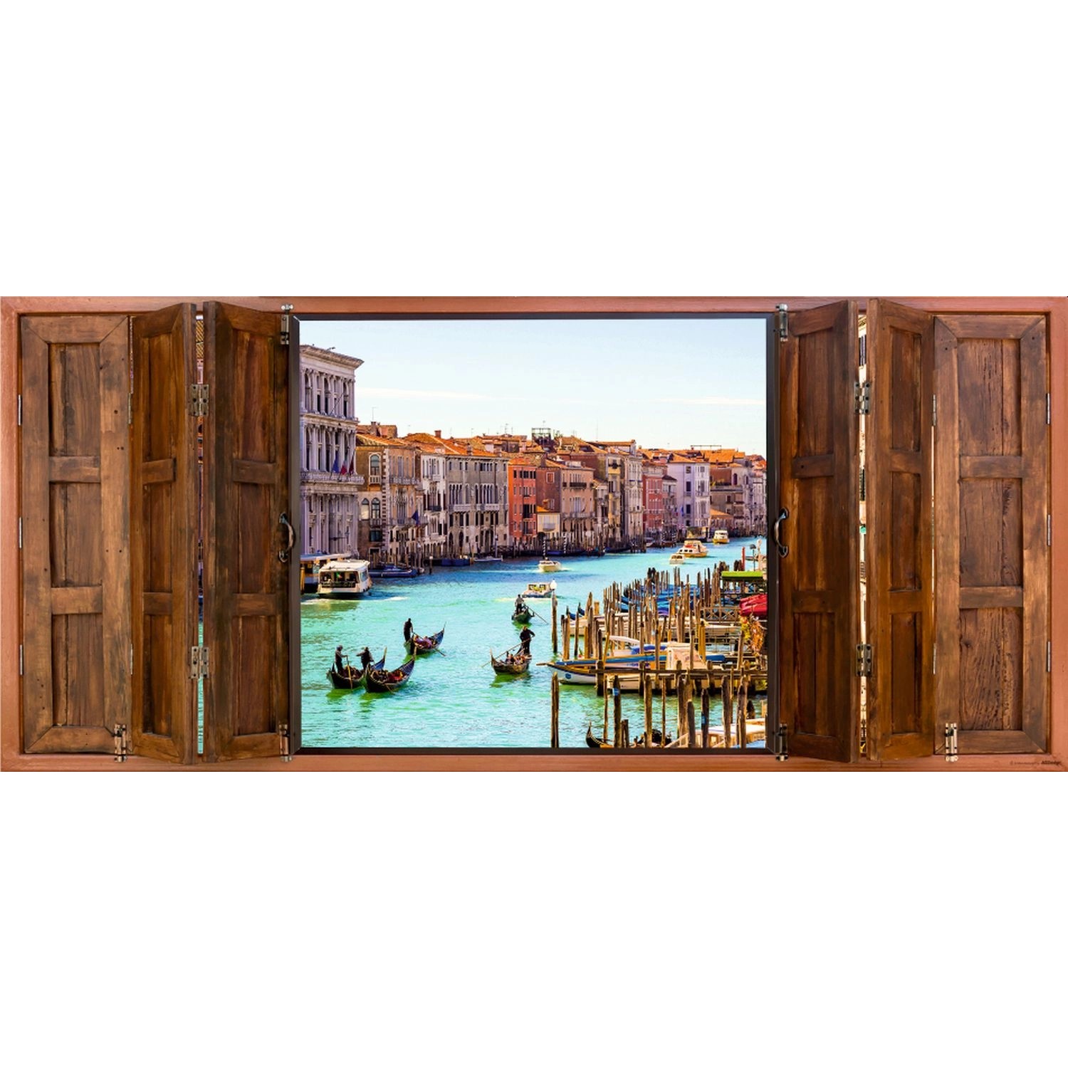 Sanders & Sanders Poster Venedig Braun und Blau 202 x 90 cm 600939 günstig online kaufen