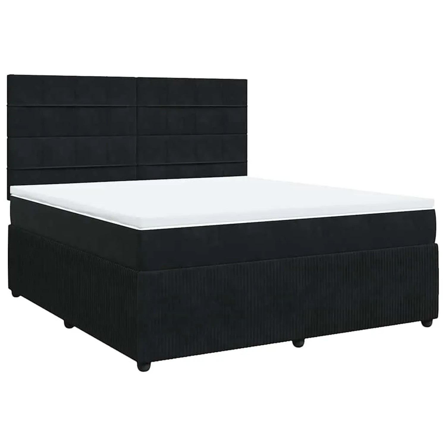 vidaXL Boxspringbett mit Matratze Schwarz 180x200 cm Samt 3292408 günstig online kaufen