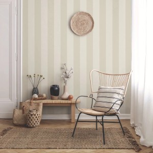 Sanders & Sanders Tapete Streifen Beige 53 cm x 10.05 m