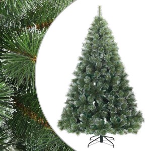vidaXL Künstlicher Scharnier-Weihnachtsbaum Shneebedeckt Weiß 180 cm 42019338