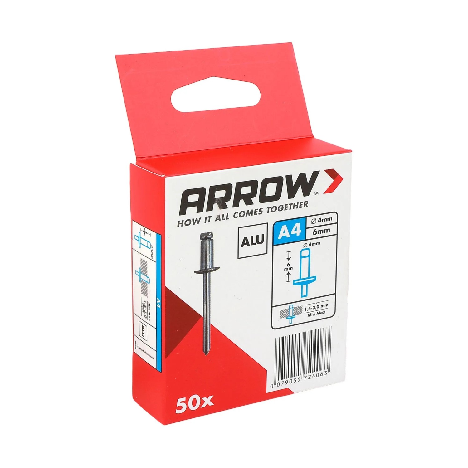 Arrow Blindniete RA Alu Ø 4 mm x 6 mm 50 Stück