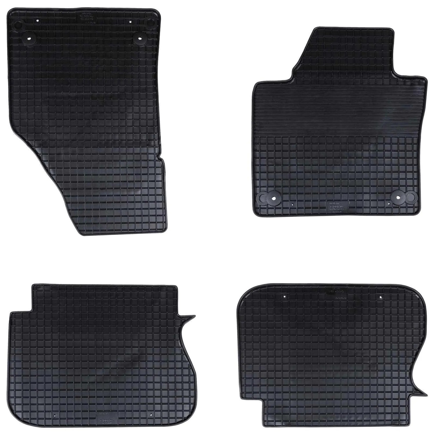 vidaXL Autofußmatte 4-Tlg Schwarz Gummi 42029138