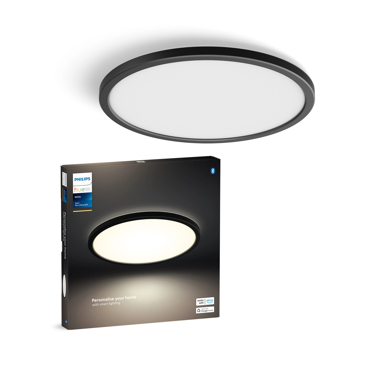 Thumbnail - Philips Hue LED-Panel Tento White S Schwarz Ø 29,1 cm
