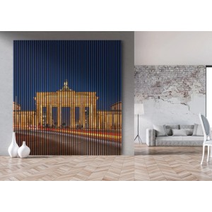FN Acustico Akustikplatte Berlin mit Brandenburger Tor Motiv für Schallabsorption.