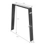 ML-Design Tischbeine 2er Set, 75x72cm, Stahl, Industrial Design für Esstische.
