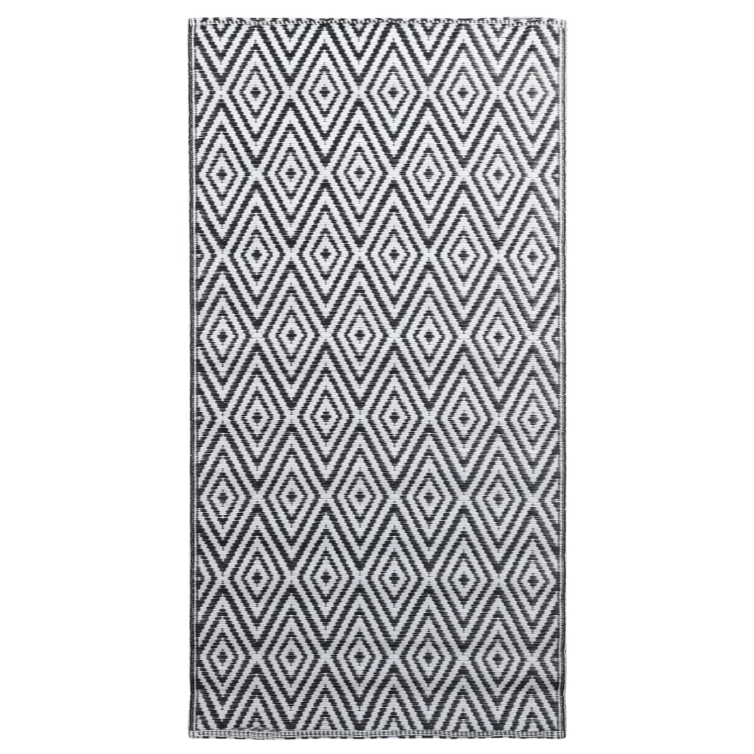 vidaXL Outdoorteppich Weiß Und Schwarz 160x230 Cm Pp 643950 günstig online kaufen