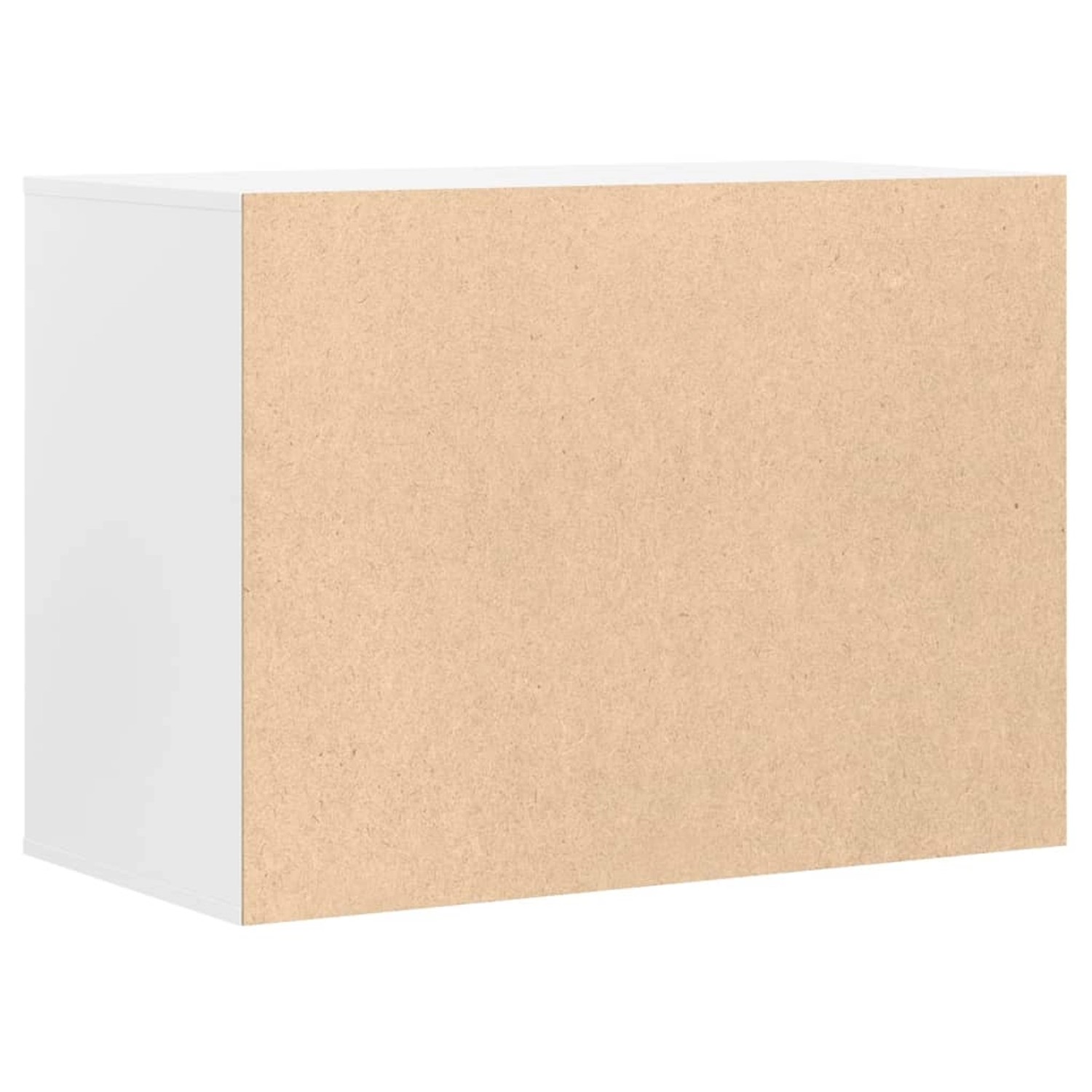 Weiße vidaXL Kommode (80x41x58 cm) aus Holzwerkstoff. Schlichtes Design für Schlaf- oder Wohnzimmer.