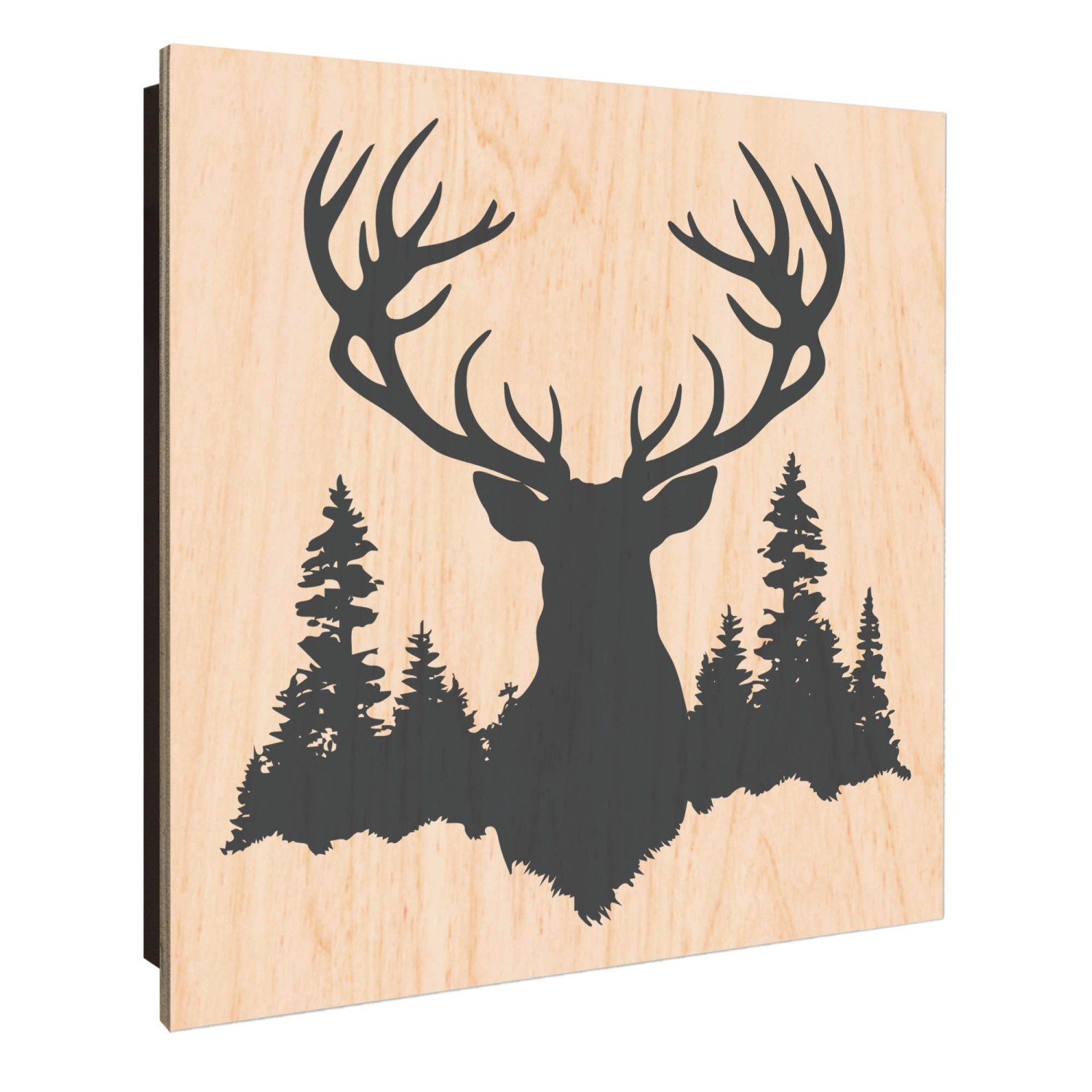 Banjado Schlüsselkasten Holz 30x30cm Schwarz Scharnier Rechts 50 Haken Desi günstig online kaufen