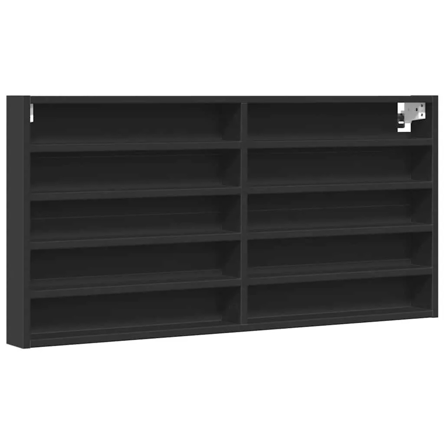 vidaXL Vitrinenschrank Schwarz 100x8,5x50 cm Holzwerkstoff 847948