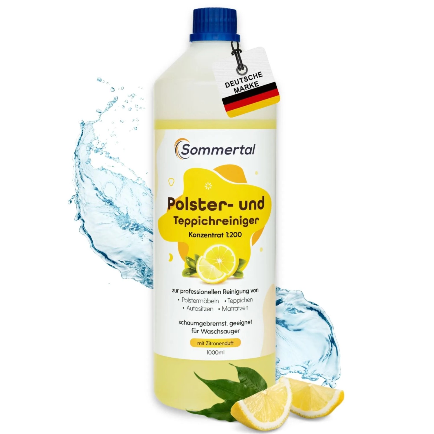 Sommertal Polster und Teppichreiniger 1L Konzentrat für 40 Anwendungen Sofa Auto Teppich