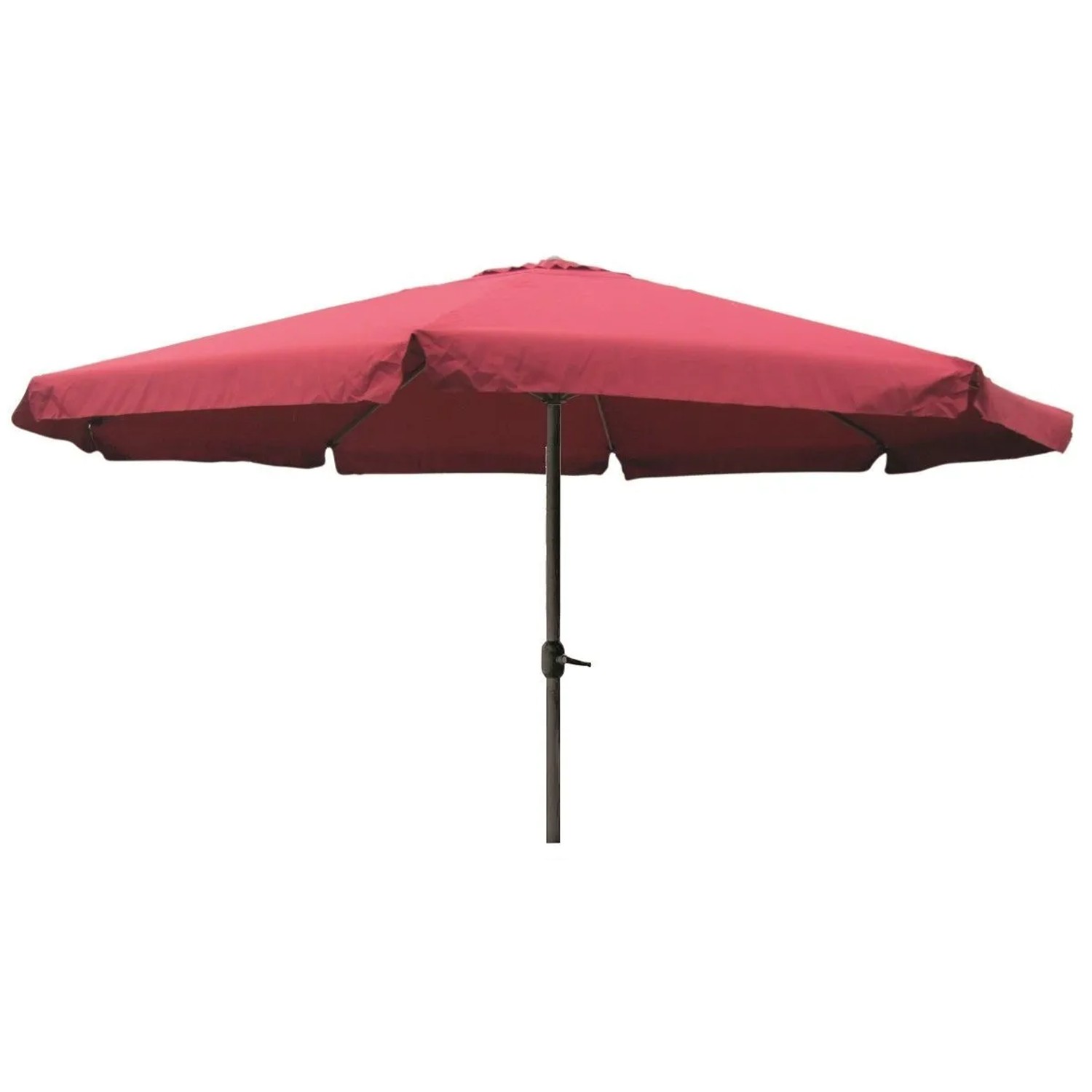 Lex XXL Alu Sonnenschirm Ø4m Kurbelschirm Gartenschirm Marktschirm Krempe Burgundrot