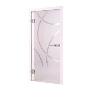 Doorlegro Glastür Arch 709 mm x 1972 mm DIN Links