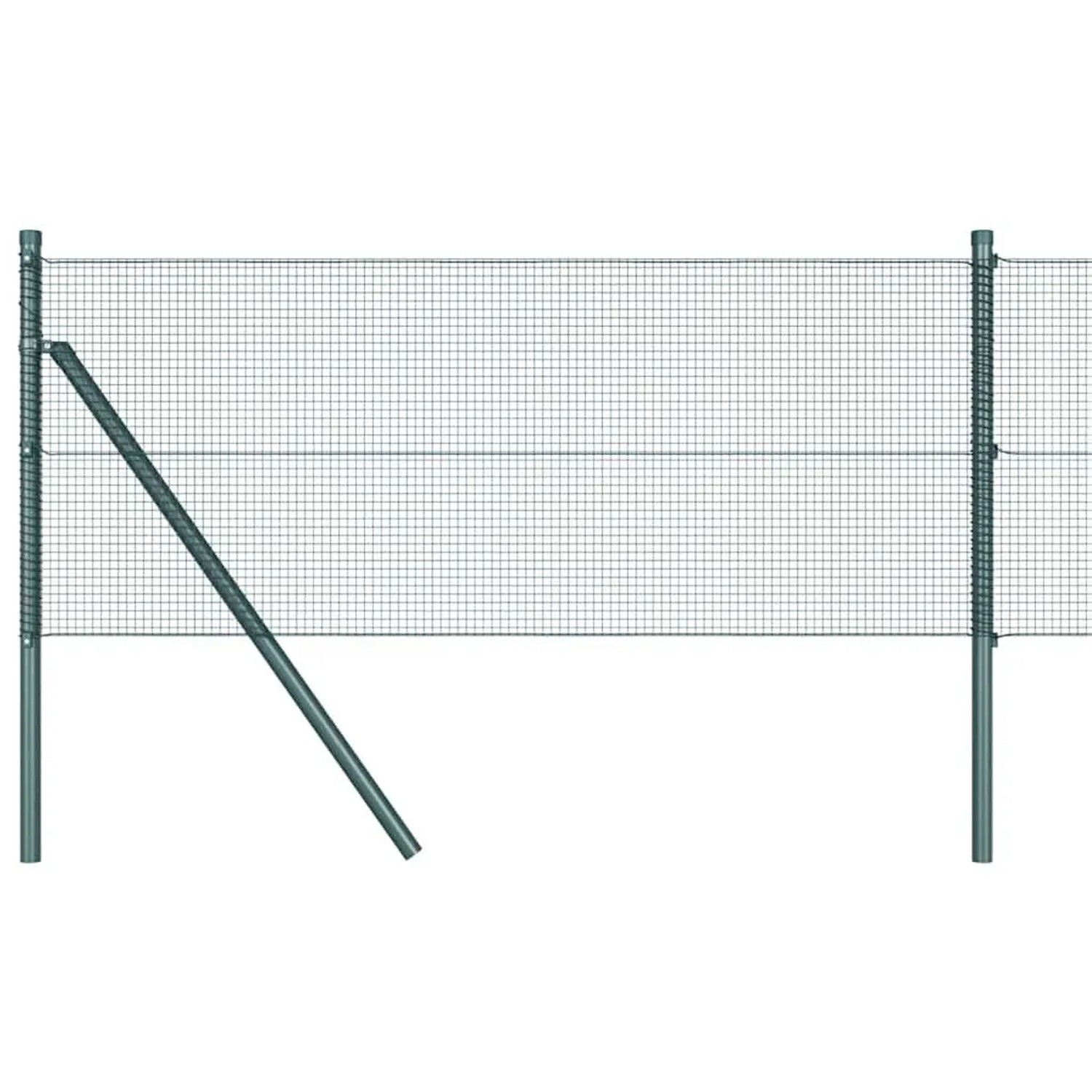 vidaXL Zaunpfosten Grün 10 x 0,6 m 12 x 12 mm Netz Stahl und PVC 3351682 günstig online kaufen