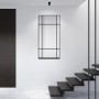 Rechteckiger Wandspiegel Black Loftstyle, 60x120 cm, mit schwarzem Rahmen im modernen Design.