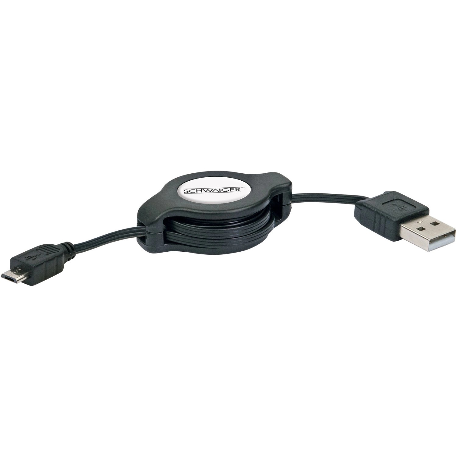 Schwaiger Anschlusskabel Micro USB 2.0 aufrollbar (ST > ST)