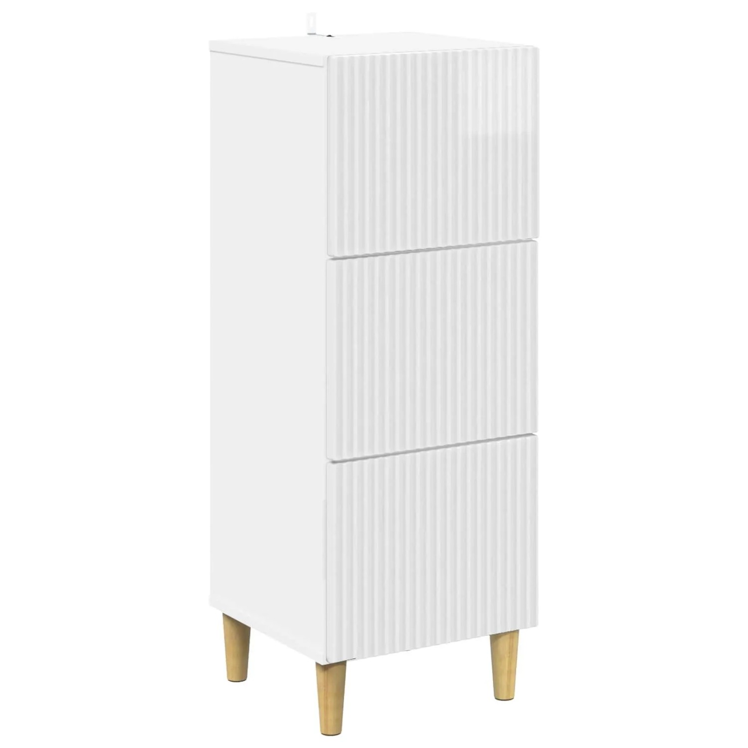 vidaXL Schubladenschrank Hochglanz Weiß 33 x 34,5 x 90 cm 894619